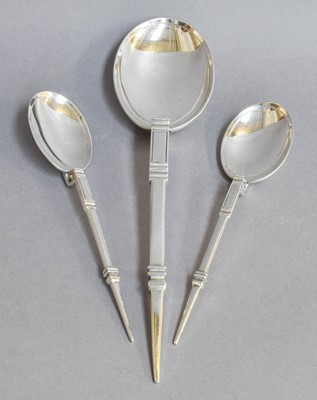 Lot 78 - A Set of Three George V Silver Spoons, by Reid...