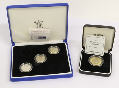 Lot 199 - 22 x Silver Proof Coins and Medals, comprising:...
