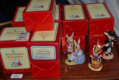 Lot 453 - Twelve Royal Doulton Bunnykins, boxed