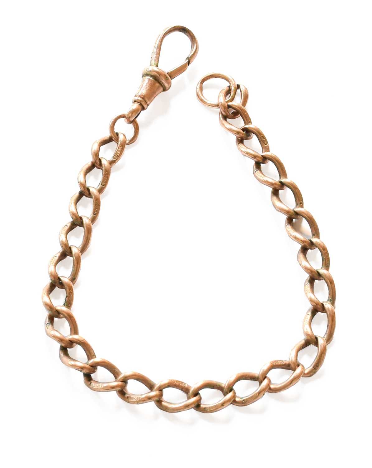 Lot 129 - A Chain, stamped '9' and '375', length 20cm