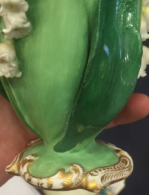 Lot 76 - A Pair of Staffordshire Porcelain Lily of the...