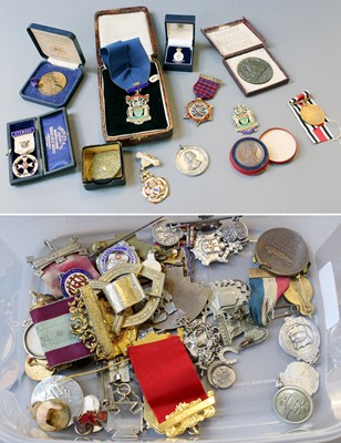 Lot 390 - A Quantity of Medals and Badges Including...