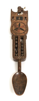 Lot 148 - A Welsh Treen Love Spoon, late 18th/early 19th...