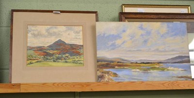 Lot 471 - Mrs Cynthia Smith, sugar loaf from an Irish village, watercolour together with Arowina Eleanor...