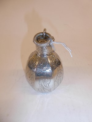 Lot 2175 - A Continental Silver Flask