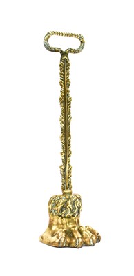 Lot 307 - A Victorian Gilt Metal Door Stop, with feather...