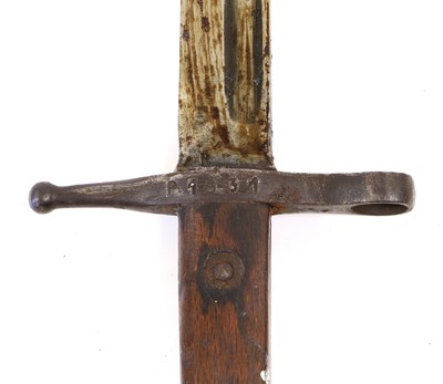 Lot 147 - An Italian M1891 Bayonet, with unmarked...