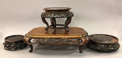 Lot 132 - A Chinese Carved Hardwood Rectangular Stand,...