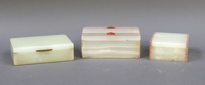 Lot 191 - An Art Deco Onyx Cigarette Box by Asprey, with...