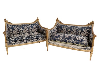 Lot 763 - A Pair of Louis XV Style Giltwood and Gesso...