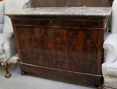 Lot 1294 - A 19th Century Mahogany Marble Topped Five...