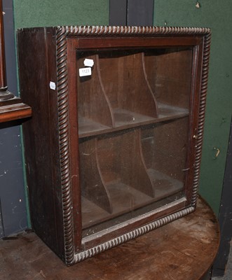 Lot 1123 - An 18th Century Glazed Bookcase, rope twist...