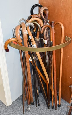 Lot 209 - Assorted Walking Sticks, Umbrellas and...