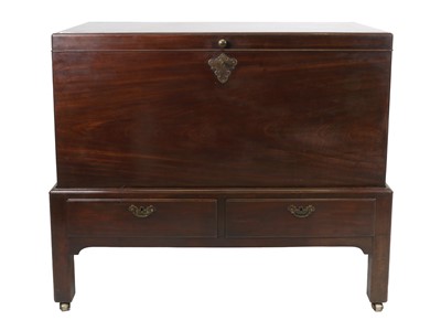 Lot 693 - A George III Mahogany and Oak-Lined Chest on...