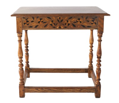 Lot 603 - A Joined Oak Side Table, early 20th century,...