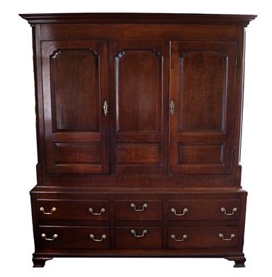 Lot 639 - A Mid 18th Century Joined Oak Clothes’ or...