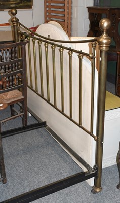 Lot 1118 - A Modern Brass Framed Double Bed, 182cm by...