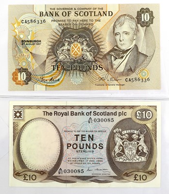 Lot 575 - 36 x Scotland Banknotes, comprising: 6 x £10:...