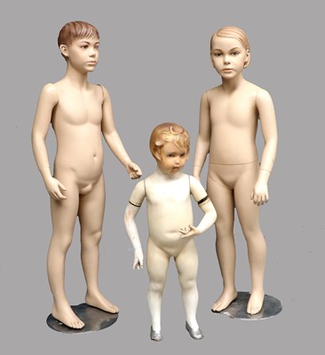 Lot 2178 - 20th Century Child Mannequins, comprising a...