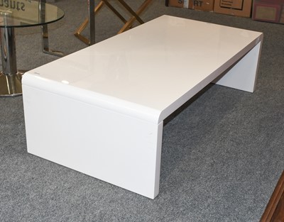 Lot 1115 - An Italian White Laminate Coffee Table, 120cm...