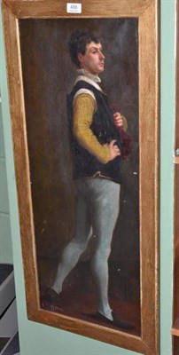 Lot 488 - H.T Dell, study of a youth, oil on canvas, framed