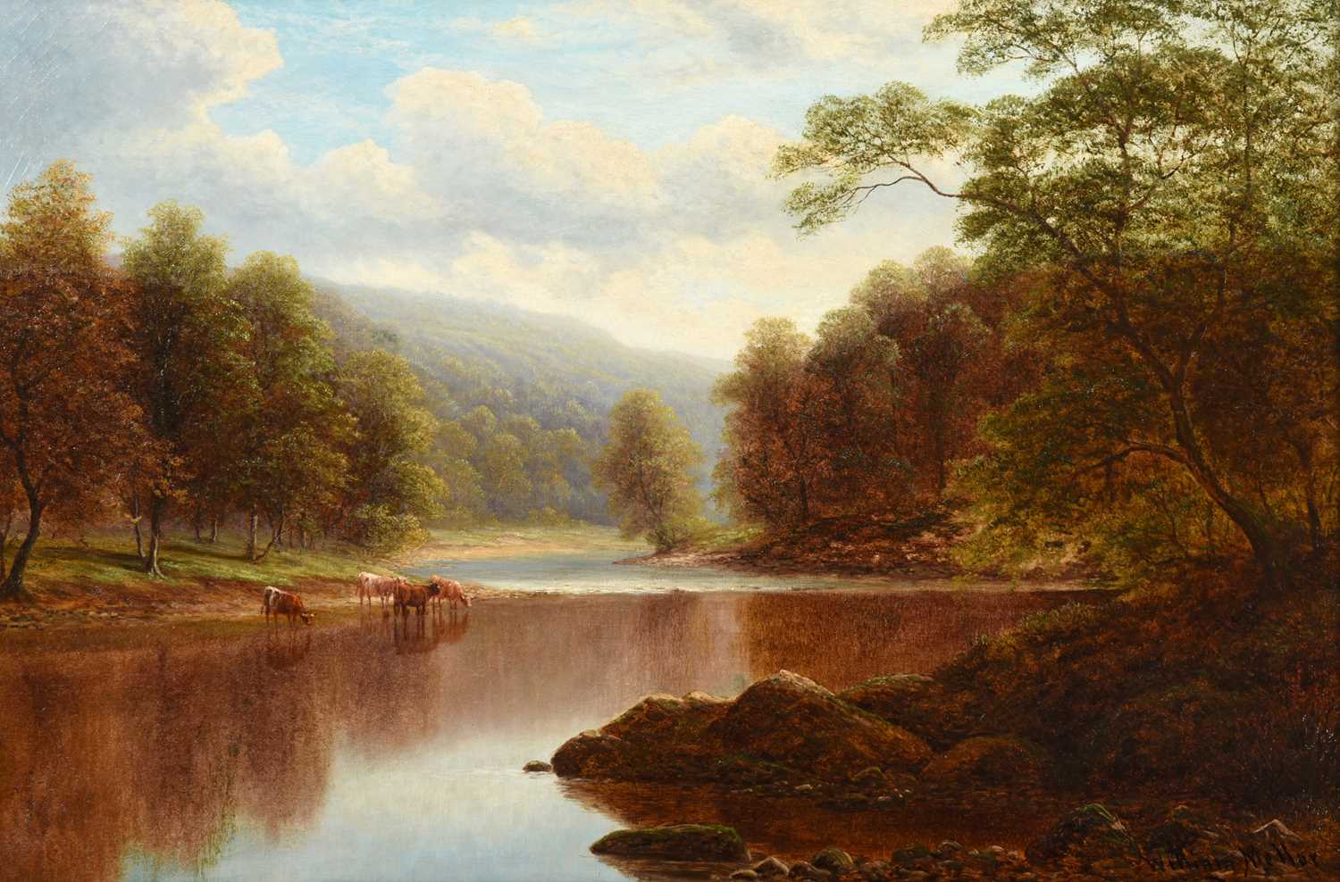 Lot 1033 - William Mellor (1851-1931) "On the Wharfe,...