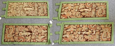 Lot 1274 - A Set of Four Needlework Panels, each in the...