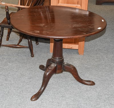 Lot 1136 - A George II Mahogany Tilt Top Tripod Table,...