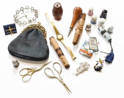 Lot 1310 - Assorted Sewing Accessories and Jewellery,...