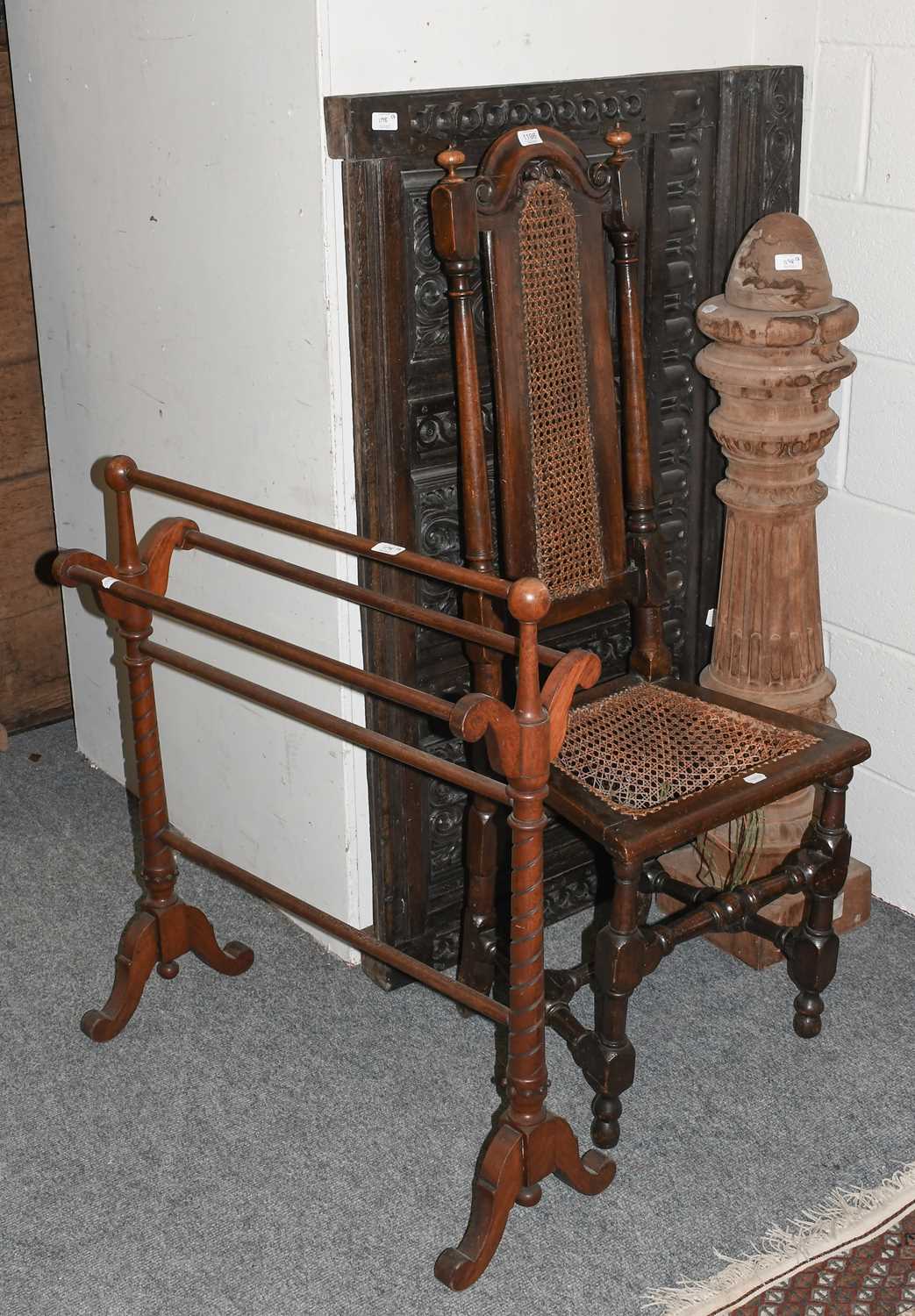 Lot 1198 - An Early 17th Century Carved Oak Furniture...