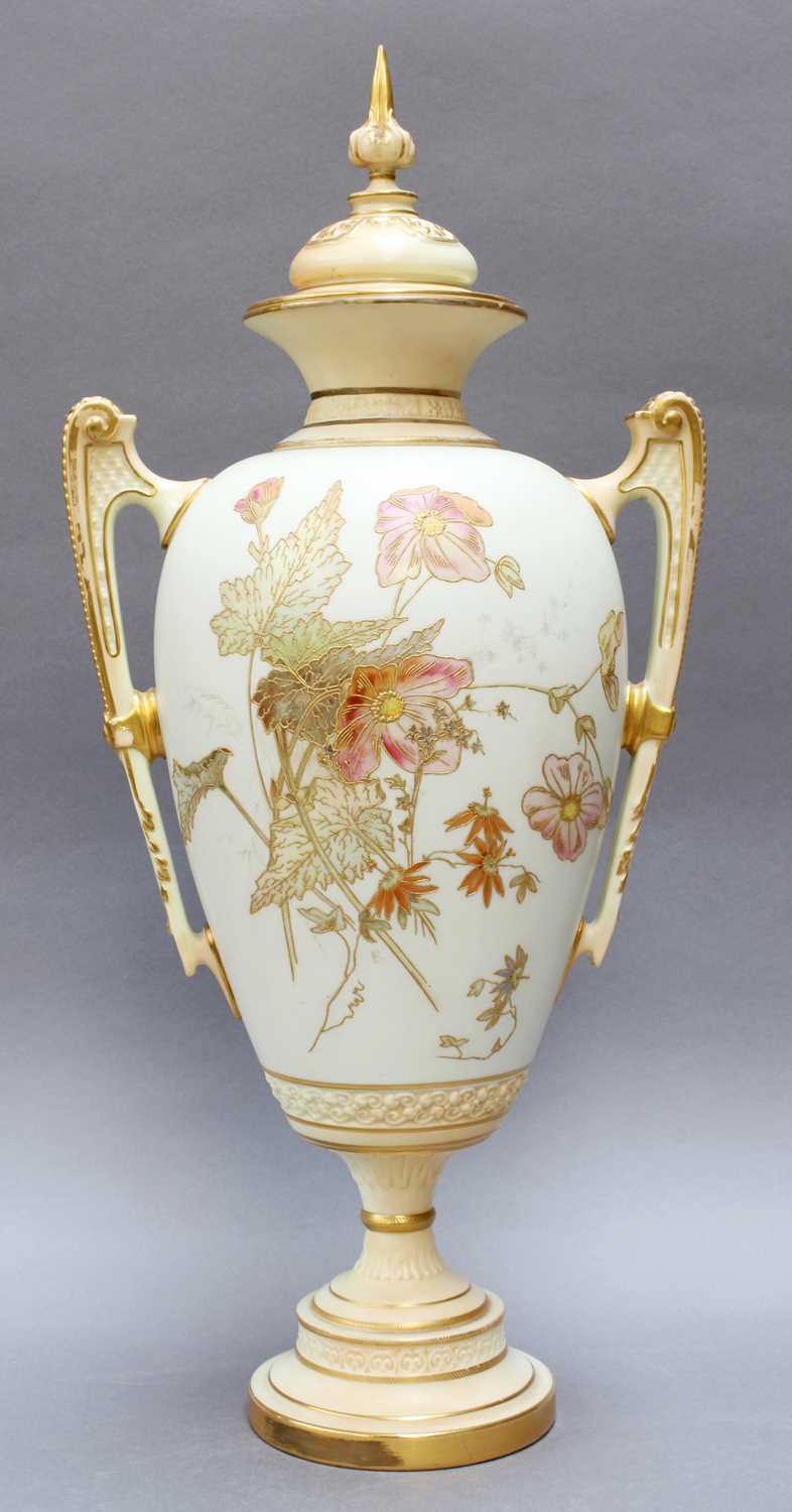 Lot 254 - A Royal Worcester Porcelain Twin-Handled