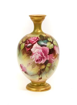 Lot 73 - A Royal Worcester Porcelain Vase, by William...
