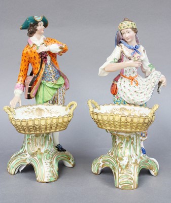 Lot 268 - A Pair of 19th Century Porcelain Figures, 22cm...