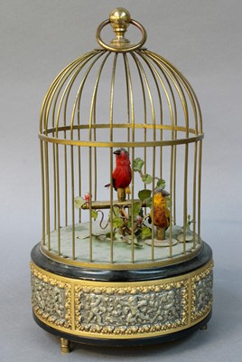 Lot 282 - A 20th Century Singing Bird Cage Automaton,...