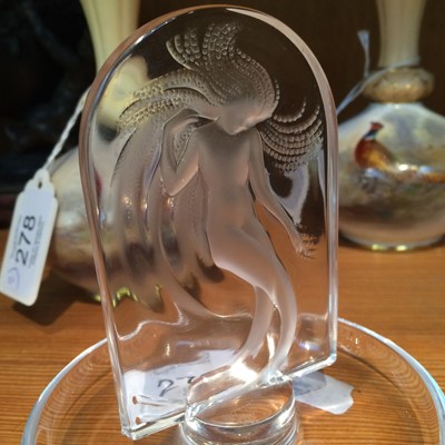 Lot 273 - A Lalique Ring Tray, moulded with a nude...
