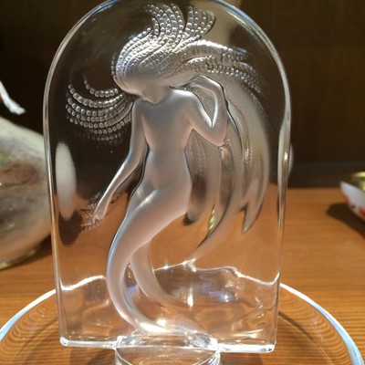 Lot 273 - A Lalique Ring Tray, moulded with a nude...