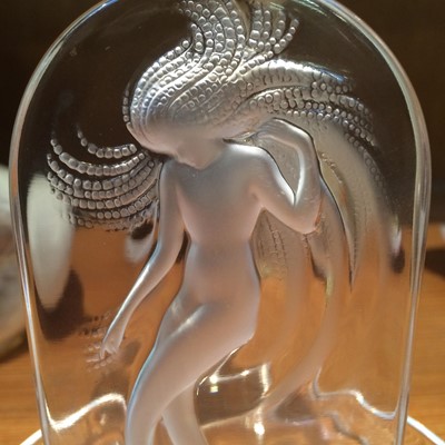 Lot 273 - A Lalique Ring Tray, moulded with a nude...