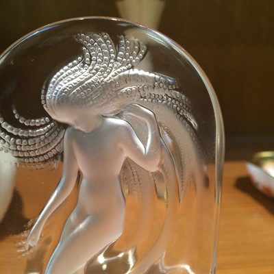 Lot 273 - A Lalique Ring Tray, moulded with a nude...