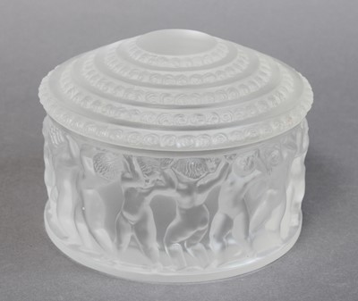 Lot 272 - A Lalique Powder Dish and Cover, modelled with...