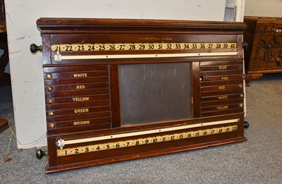 Lot 1090 - A 19th century Mahogany Snooker Scoreboard by...