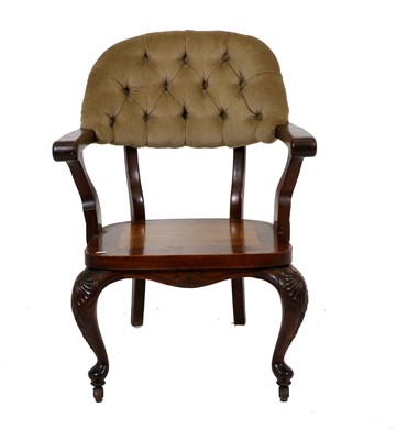 Lot 739 - An Early 19th Century Mahogany Armchair, later...