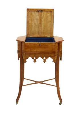 Lot 646 - A late George III Satinwood Work Table, early...