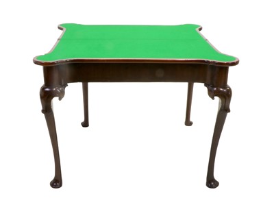 Lot 664 - A George III Mahogany Foldover Card Table,...