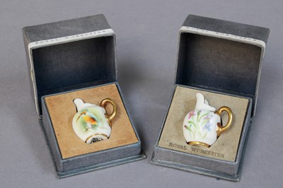 Lot 276 - A Pair of Royal Worcester Miniature Jugs, one...