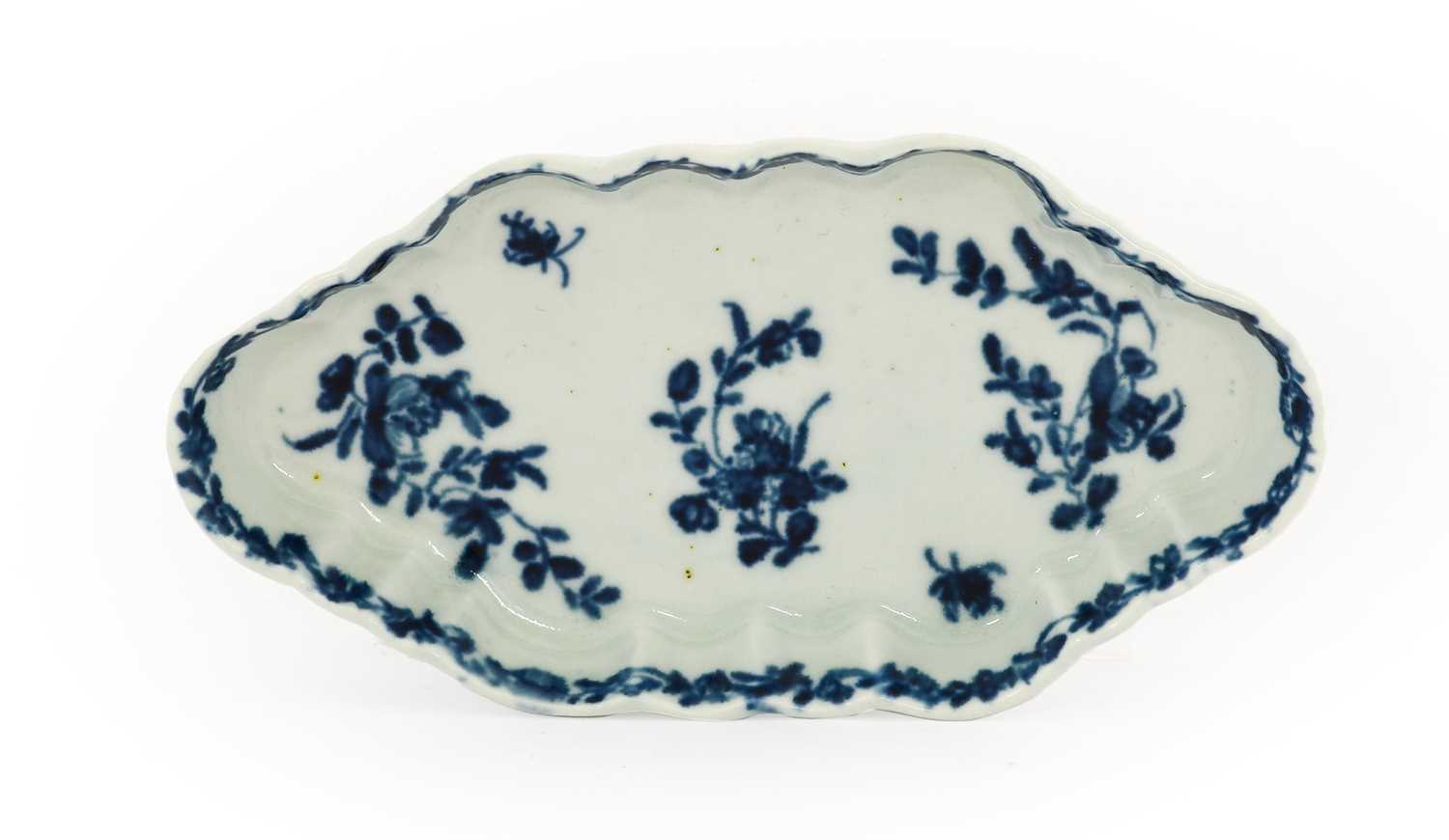 Lot 38 - A Worcester Porcelain Spoon Tray, circa 1758,...