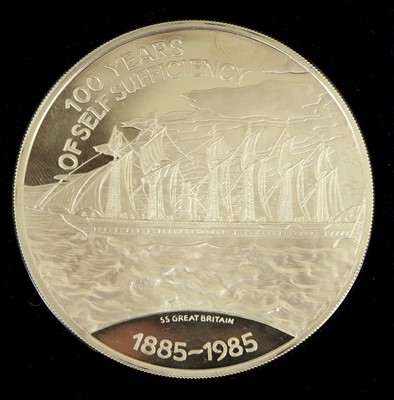 Lot 216 - Falkland Islands, Silver Proof £25 1985 (.925,...