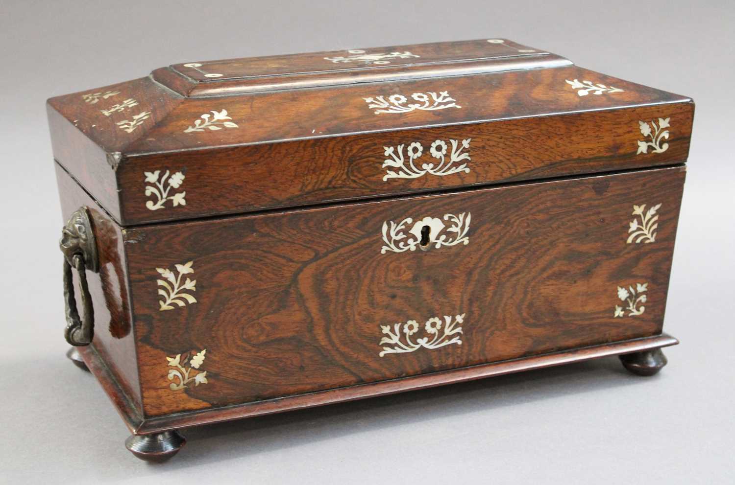 Lot 416 - A Regency Rosewood Mother of Pearl Inlaid