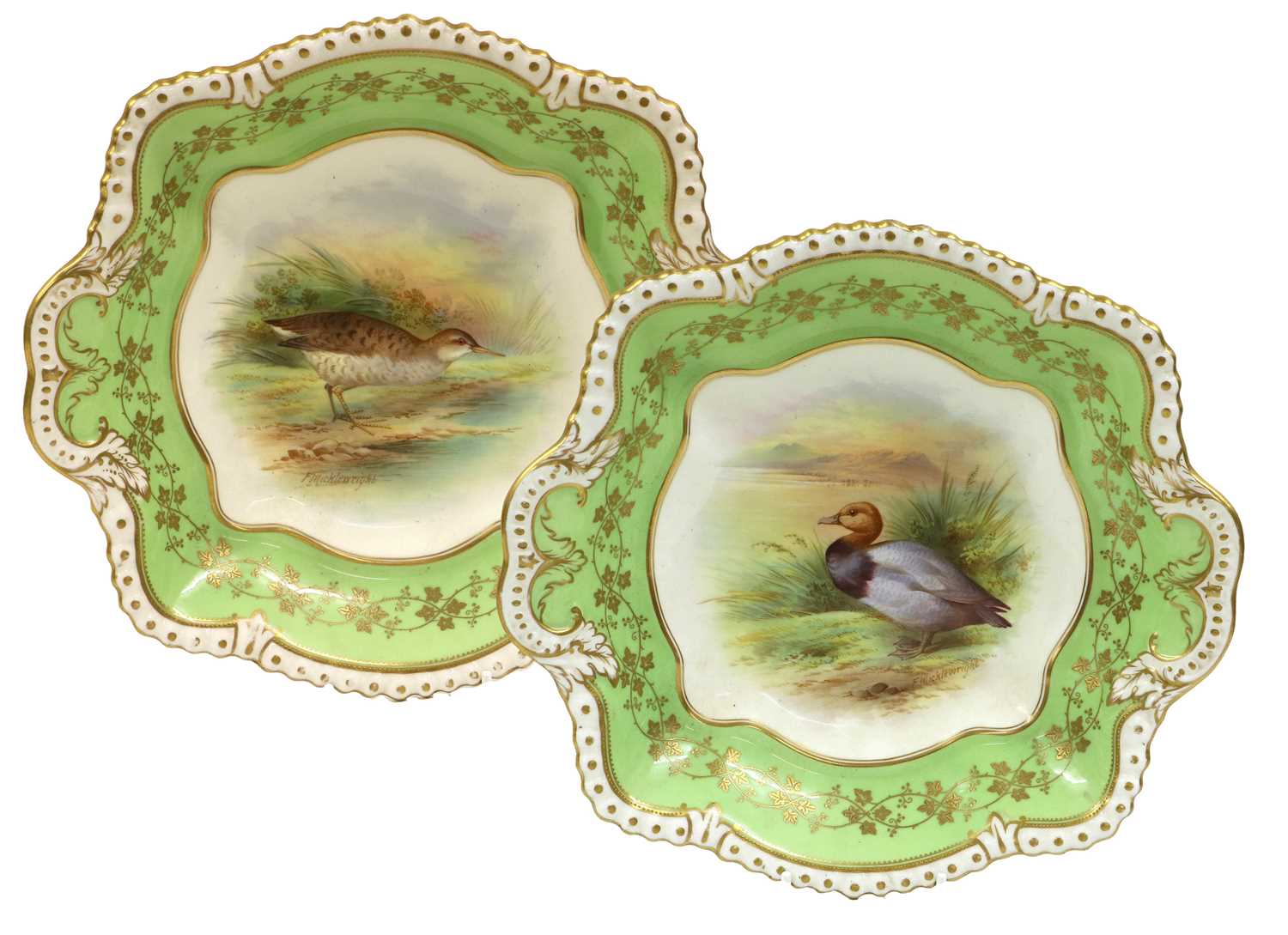 Lot 64 - A Pair of Aynsley Porcelain Dishes, circa 1900,...