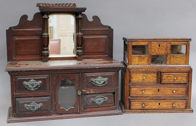 Lot 380 - An Oak Apprentice Piece of a Box on Chest, and...