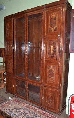 Lot 533 - Indian brass inlaid bookcase